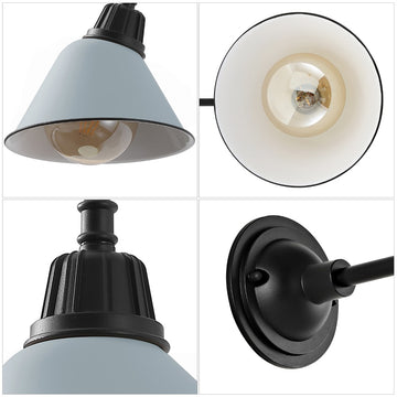 Croydon 9.63"  Farmhouse Industrial Indoor/Outdoor Iron LED Gooseneck Arm Outdoor Sconce